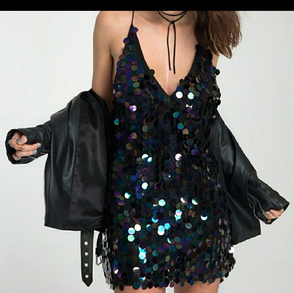 Sexy mini sequence dress